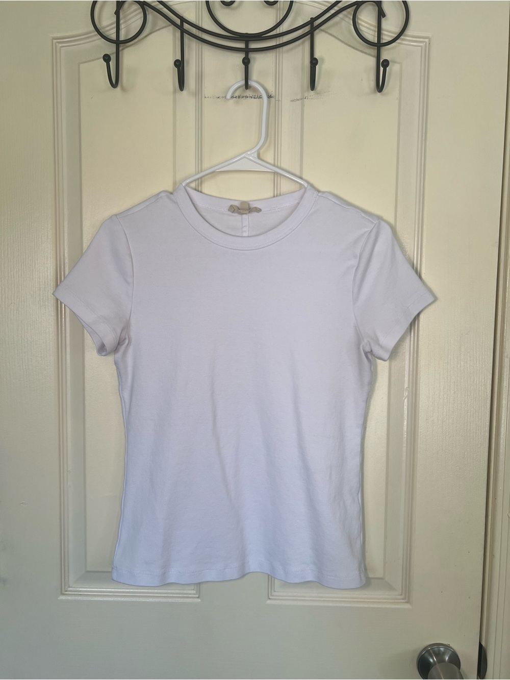 Madewell White Crew Neck Short Sleeve Essential Tee Large